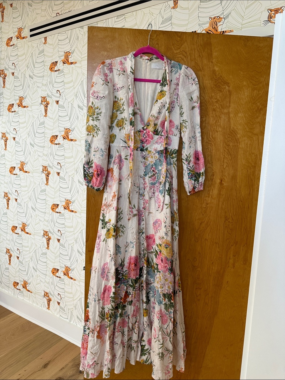 Zimmermann Pink and Cream Floral Dress